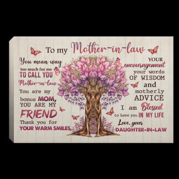 To My Mother-In-Law You Mean Way Too Much For Me - Gift For Mom For Mother's Day, Best Idea For Home Decor For Family - Matte Canvas Premium Wall Art Canvas